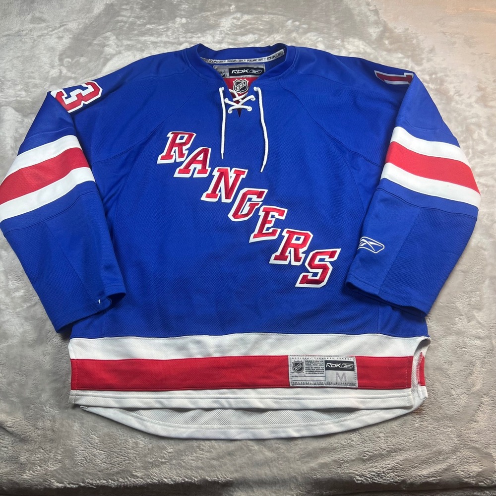 Reebok Men's M Hockey Jersey Blue NY Rangers Zherdev 13 NHL RBK 7185A 08